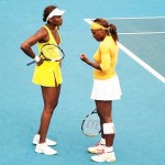 Melbourne Australian Open 2010 Venus and Serena Chat [posted to Wikimedia Commons. Photographer Emmett Anderson]